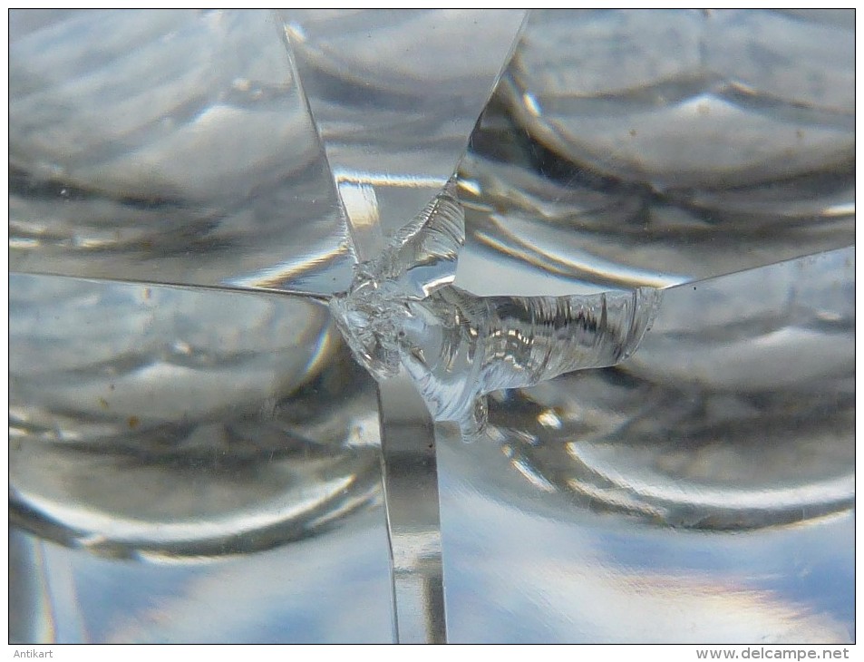 Encrier De Cristal Taillé Carré à Facettes - Encriers