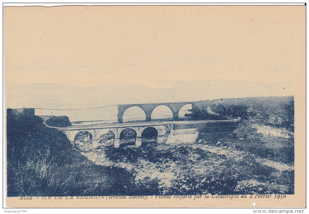 REUNION Saint Leu Grande Ravine Viaduc Emporté Le 2 Fev 1930 Tres Bon Etat - Autres & Non Classés