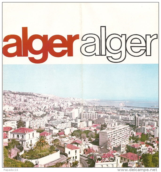 Dépliant Touristique - Alger [photos, Plan, Carte] Vers 1970 - [Algérie] - Unclassified