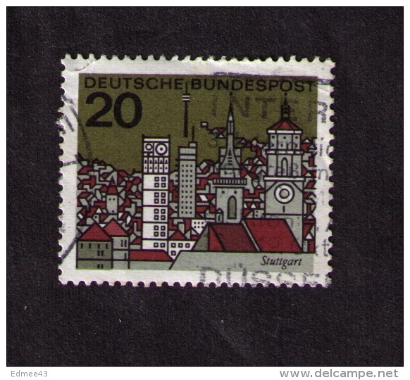 Timbre Oblitéré Allemagne, Stuttgart, 20, 1965 - Other & Unclassified