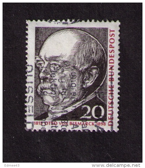 Timbre Oblitéré Allemagne, Otto Von Bismarck (1815-1898), 20, 1965 - Sonstige & Ohne Zuordnung