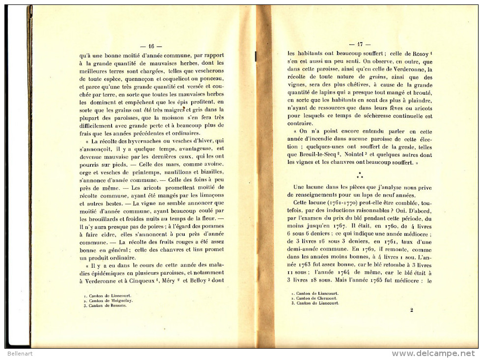 La Situation économique De L'election De Clermont(Oise)Amédée Beaudry 1756-1790-Edit.F.Paillart-Abbeville- 1910- - Geografia