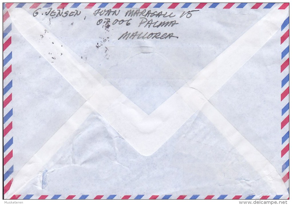 Spain Airmail Por Avion PALMA Suc. (Balears) 2004 Cover Letra BRØNDBY STRAND Denmark 0,27 € King Juan Carlos I. Pair - Briefe U. Dokumente