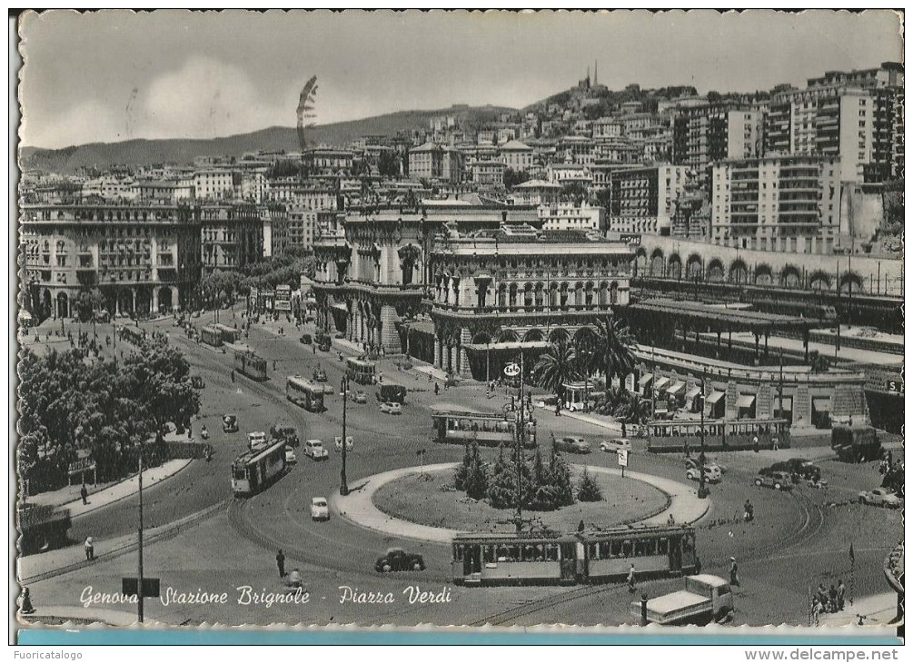 GENOVA -STAZIONE BRIGNOLE-PIAZZA VERDI-TRAM   -FG - Genova (Genoa)