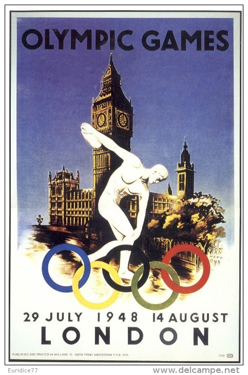 Olympic games COMPLETE POSTCARD COLLECTION - SIZE 15X10 REPRODUCTION