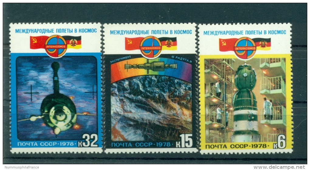 Russie - USSR 1978 - Michel N. 4763/65 - Intercosmos - Unused Stamps