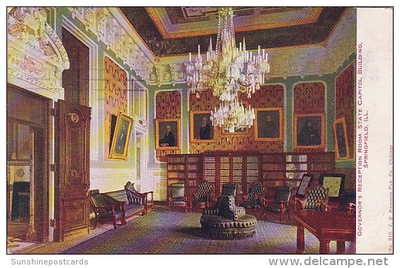 Governors Reception Room State Capitol Building 1909 - Springfield – Illinois