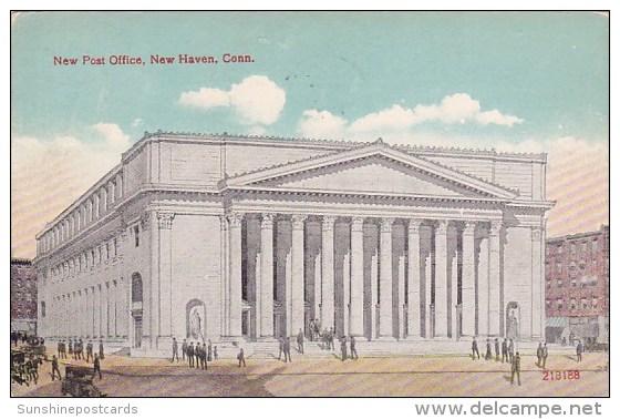 New Post Office New Haven Connecticut 1915 - New Haven