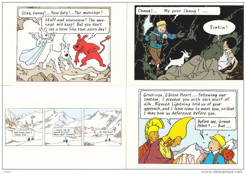 Postcards Tintin Au Tibet 10 Postcards - Comics