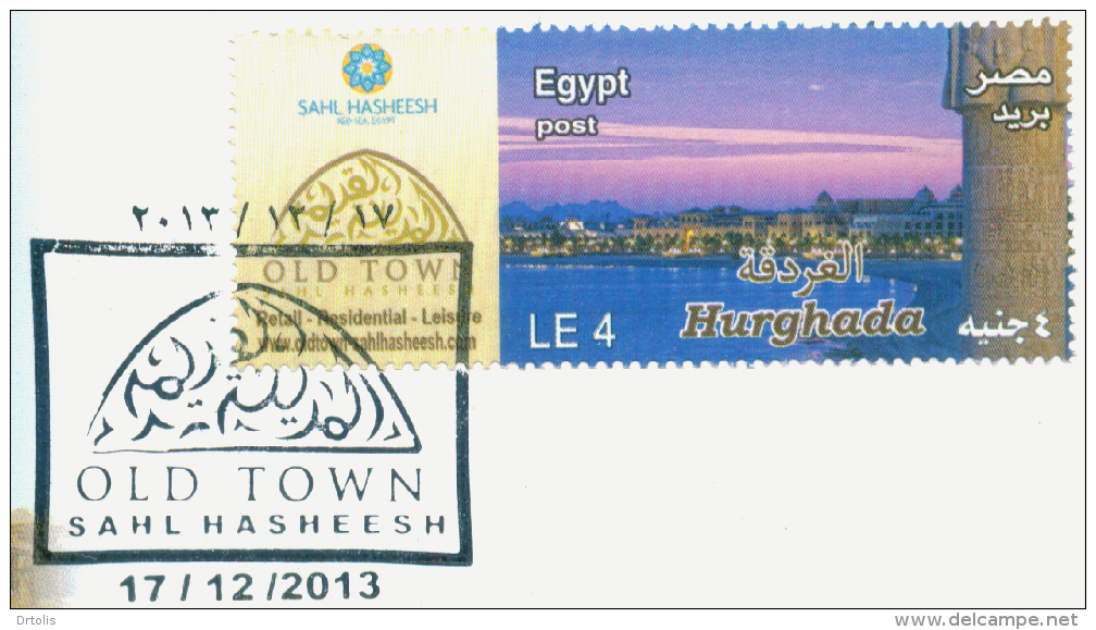 EGYPT / 2013 / TOURISM / HURGHADA ; OLD TOWN ; SAHL HASHEESH ( RED SEA ; EGYPT ) / FDC - Covers & Documents