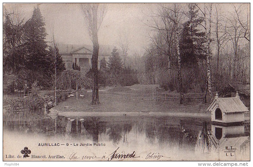 CANTAL - AURILLAC LE 6--1903 / TYPE BLANC POUR ALBI TARN - TAXE 10 BANDEROLLE. - 1859-1959 Briefe & Dokumente