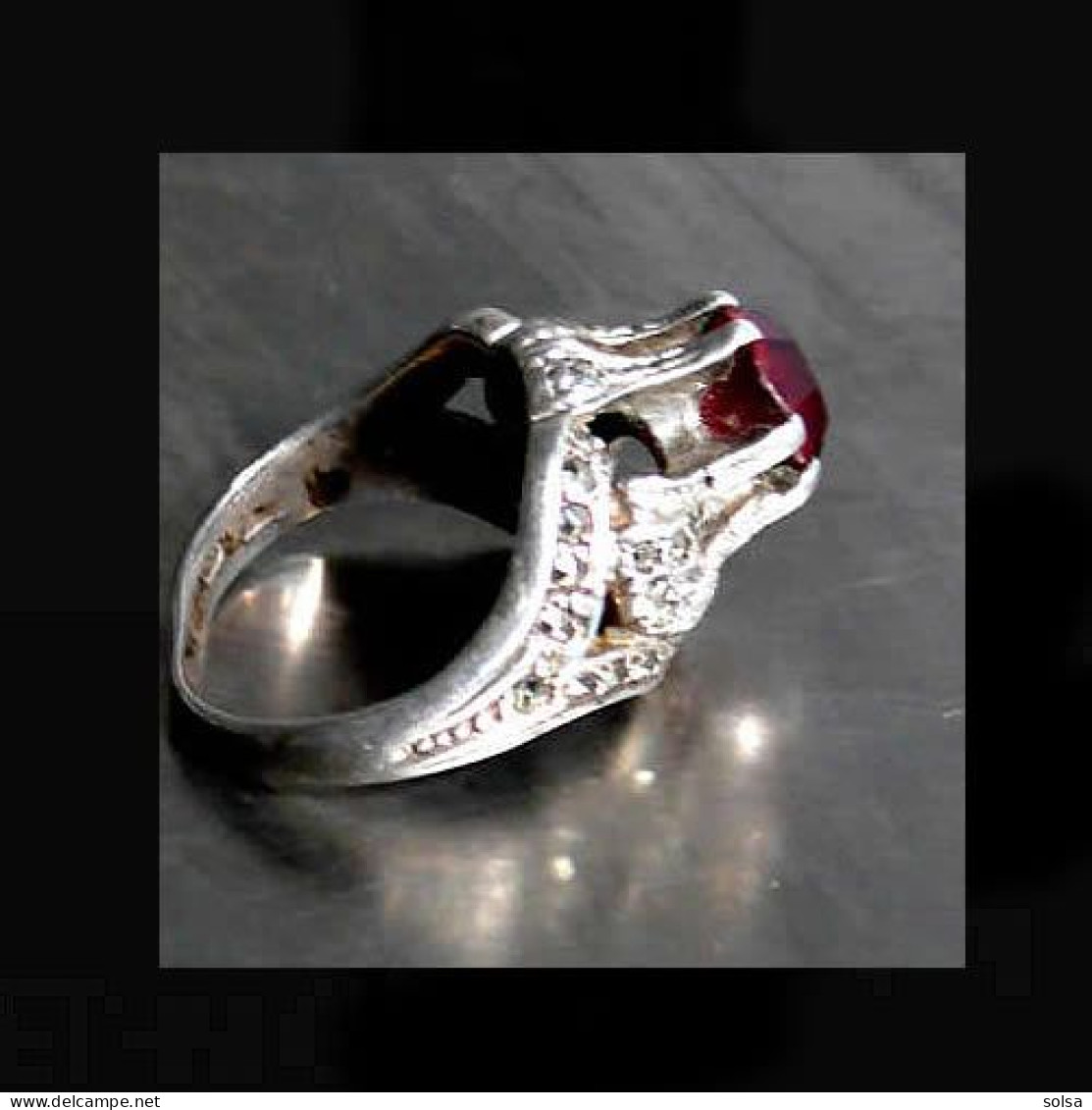 - Bague D'opéra Hongroise T52 Art Nouveau Argent  /  Old Transylvanian Opera Silver Ring - Rings