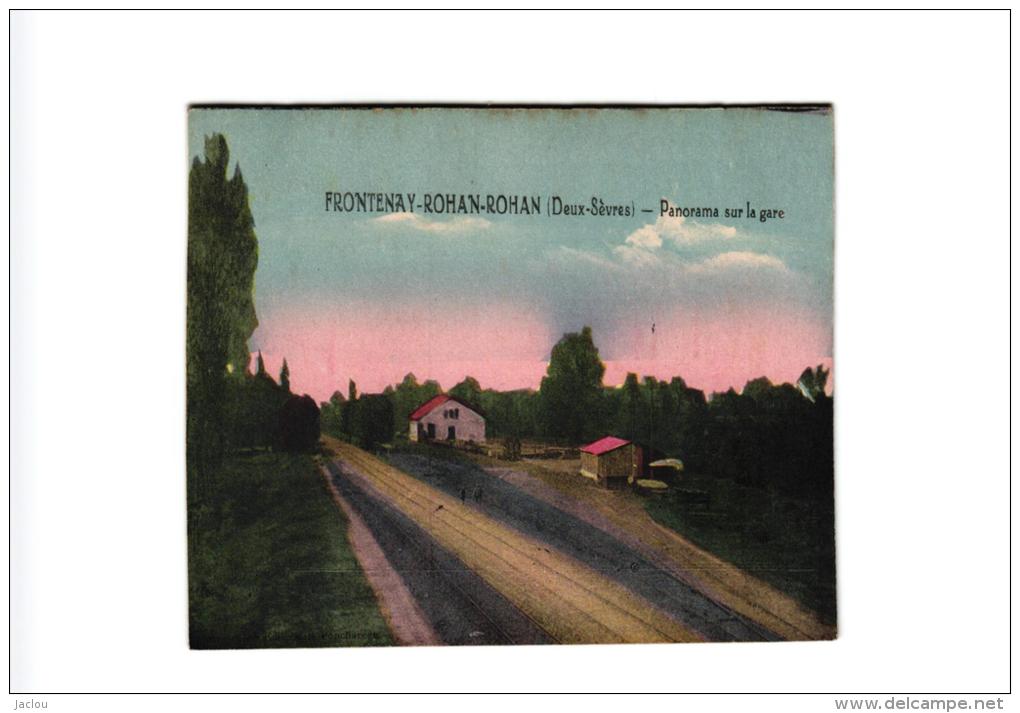 FRONTENAY-ROHAN-ROHAN ,PANORAMA DE LA GARE ,COULEUR ,DETAILS    REF 38337 - Frontenay-Rohan-Rohan