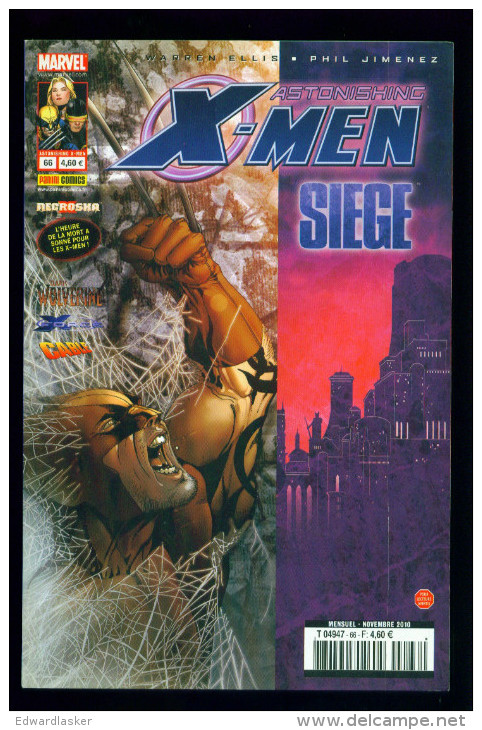 ASTONISHING X-MEN N°66 - Siège - Décembre 2010 - Panini Comics - Bon état (couverture Pliée) - XMen