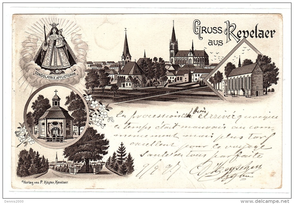 KEVELAER - GRUSS AUS KEVELAER - Ed. O. Köster, Kevelaer - Oblit. 1897 - Kevelaer