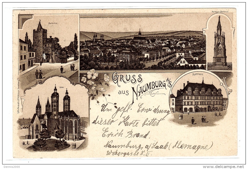 NAUMBURG - GRUSS AUS NAUMBURG - Rathaus - Dom - Ed. O. Rühlmann, Naumburg - Naumburg (Saale)