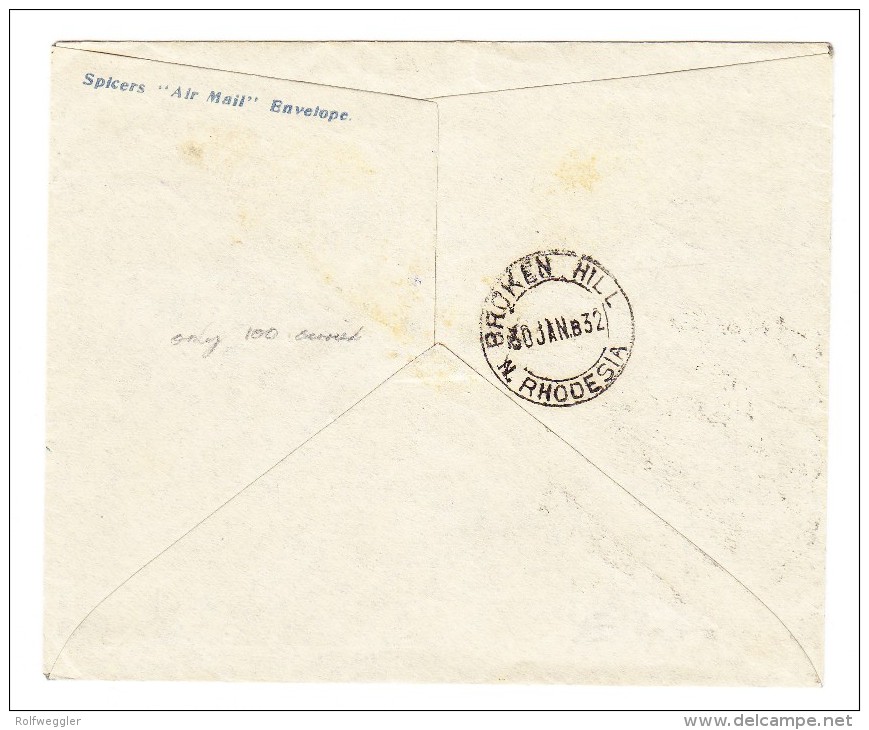 Griechenland - Luftpost Brief 1er Flug Griechenland-Südafrika 30.1.1932 - Lettres & Documents