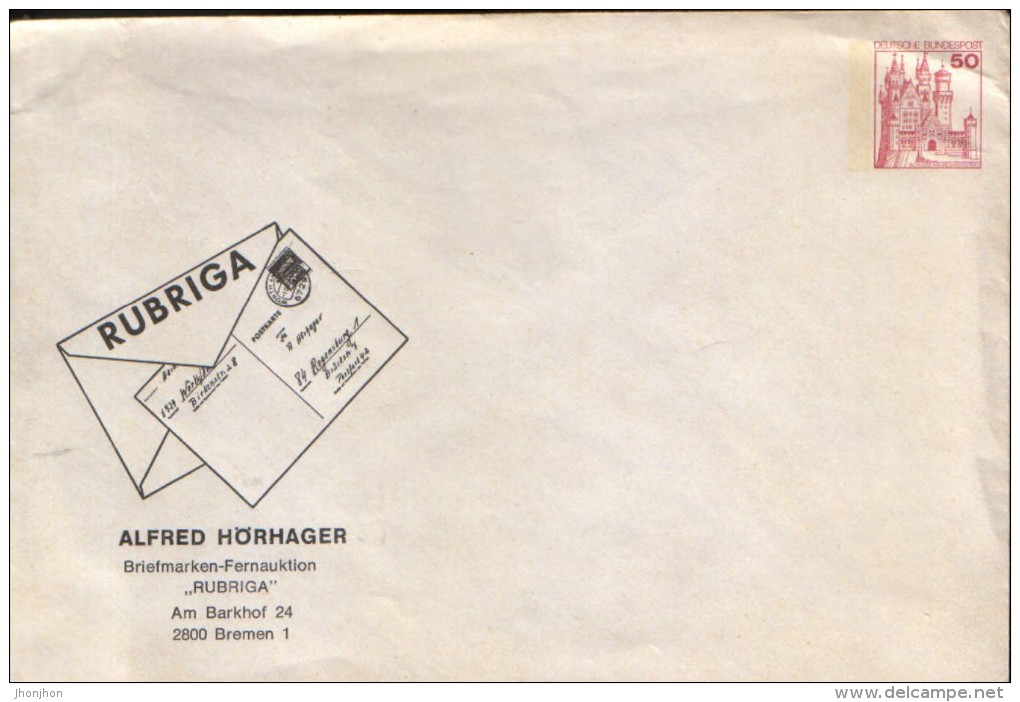 Germany/Federal Republic - Postal Stationery Private Cover,unused 1977 - PU,50 Pf,rot - Private Covers - Mint