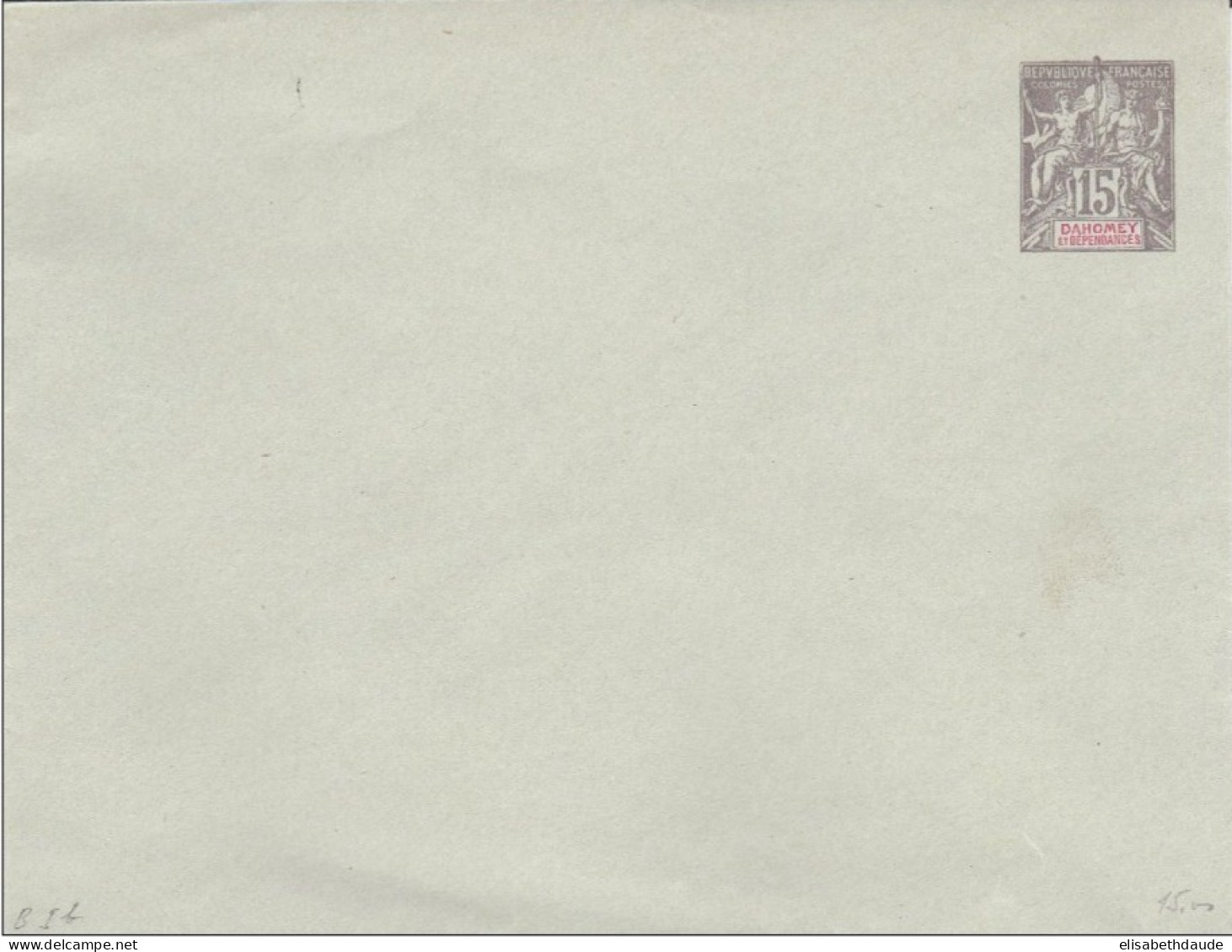 DAHOMEY - ENTIERS POSTAUX - 1900 - ENVELOPPE AVEC DATE 047 (RARE) -  ACEP N°2 - Covers & Documents