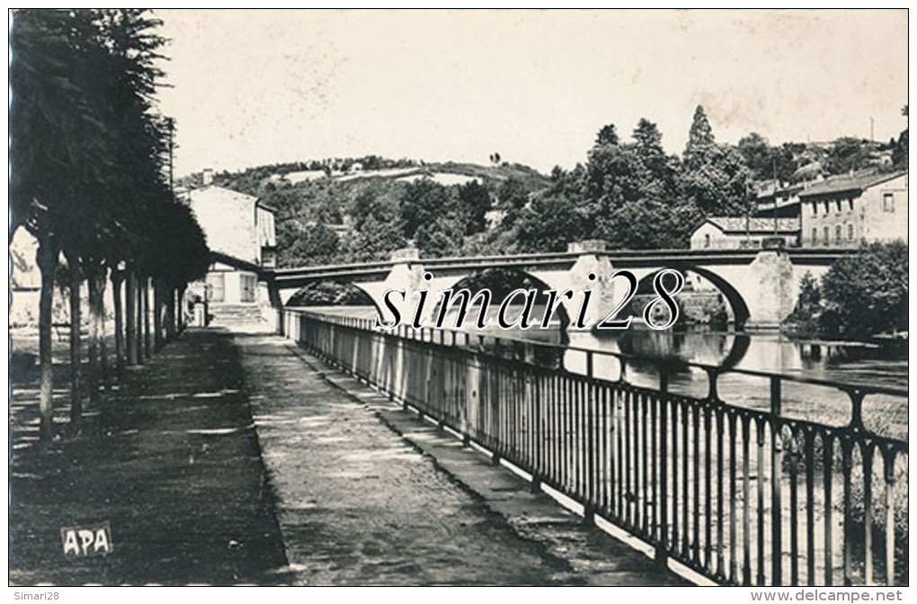 ROQUECOURBE - N° 12 - LA PROMENADE DU PONTET ET LE PONT SUR L'AGOUT - Roquecourbe