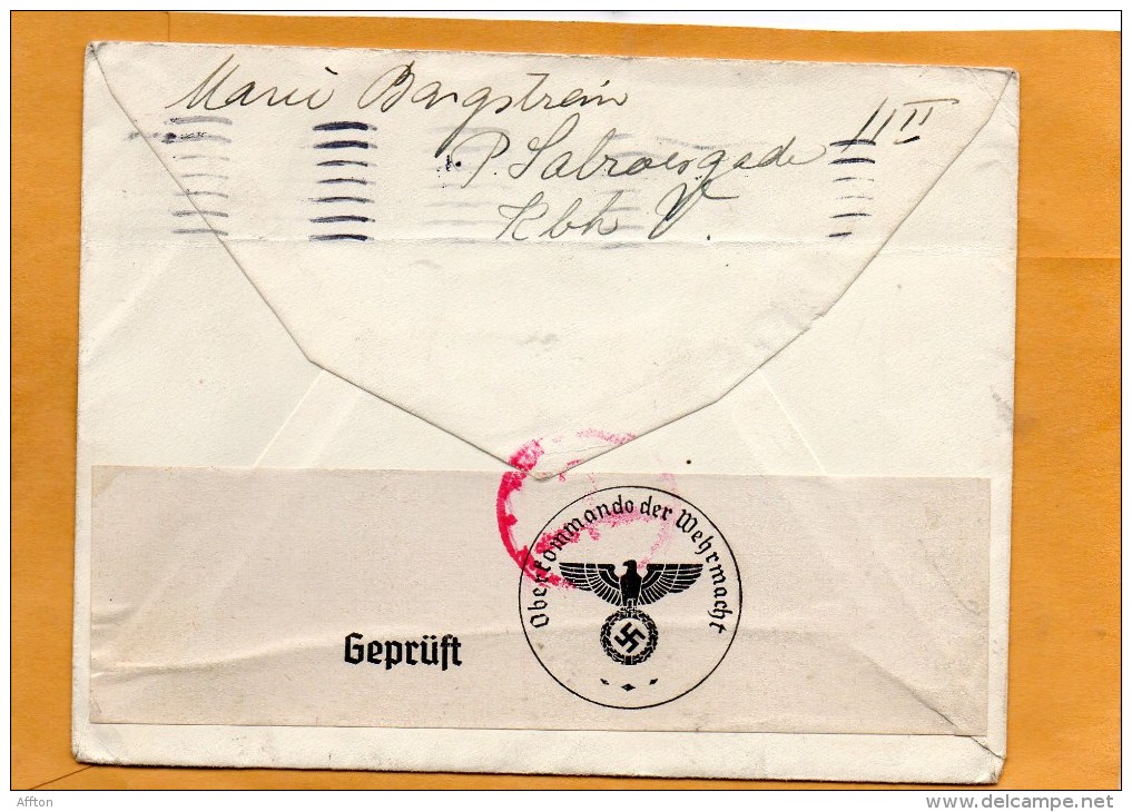 Denmark 1941 Censored Cover Mailed To USA - Covers & Documents