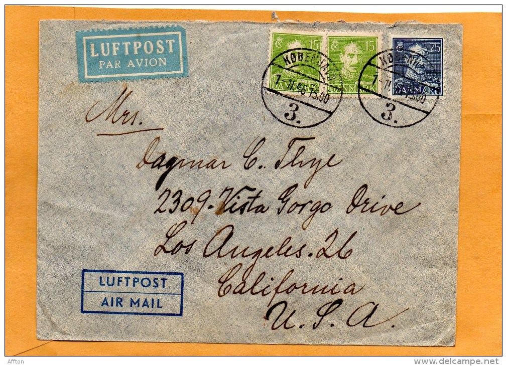 Denmark 1946 Cover Mailed To USA - Covers & Documents