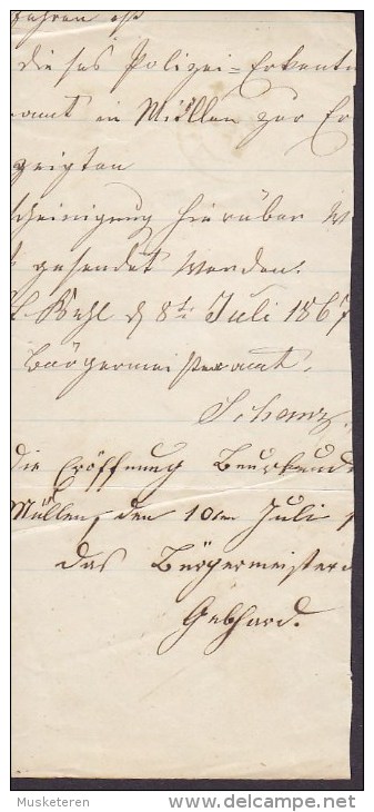 Baden Deluxe KEHL (1867) Cover-Piece Briefstück (2 Scans) - Cartas & Documentos