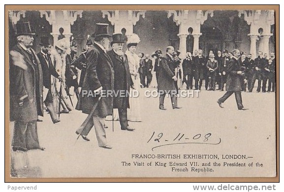 FRANCO BRITISH EXHIBITION  1908  Visit Of The King  &amp; President Of France  Ex4 - Exhibitions