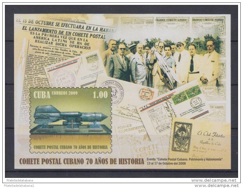 2009.1 CUBA 2009 MNH. COHETE POSTAL. POSTAL ROCKET. - Unused Stamps