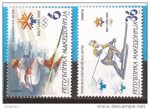 2002  243-44  OLYMPISCHE WINTERSPIELE   MAKEDONIJA  MACEDONIA MAKEDONIEN  OLYMPIADE SALT LAKE CITY  MNH - Hiver 2002: Salt Lake City