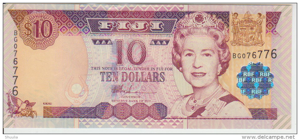 Fiji 10 Dollar 2002 Pick 106 UNC - Fidji