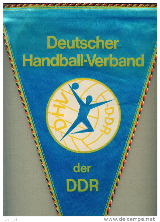 W164 / SPORT - Handball Hand-Ball  Balonmano DHV DDR - 24 X 39 Cm.  Wimpel Fanion Flag Deutschland Germany Allemagne - Handball