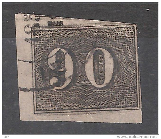 BRAZIL / Brasil Brésil , 1850, Yvert N° 15, 90 R Noir , Non Dentelé,obl Cachet à Date ,  TB - Oblitérés