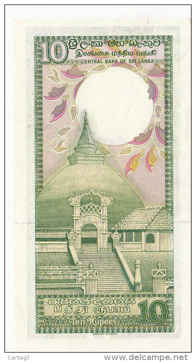 Billets -  B1257  - Sri Lanka - 10 Rupees ( Type, Nature, Valeur, état... Voir 2 Scans) - Sri Lanka