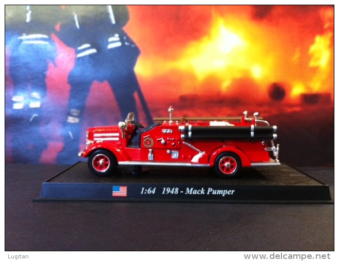 COLLEZIONE CARRI DEI POMPIERI - VIGILI DEL FUOCO DEL  PRADO -STATI UNITI U.S.A. 1948 MACK PUMPER SCALA 1:64 - Autres & Non Classés