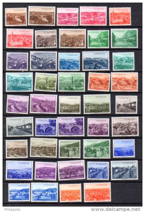 Villes Chefs-lieux De Départements, 1343 / 1386**, Cote 10,20 €, - Unused Stamps