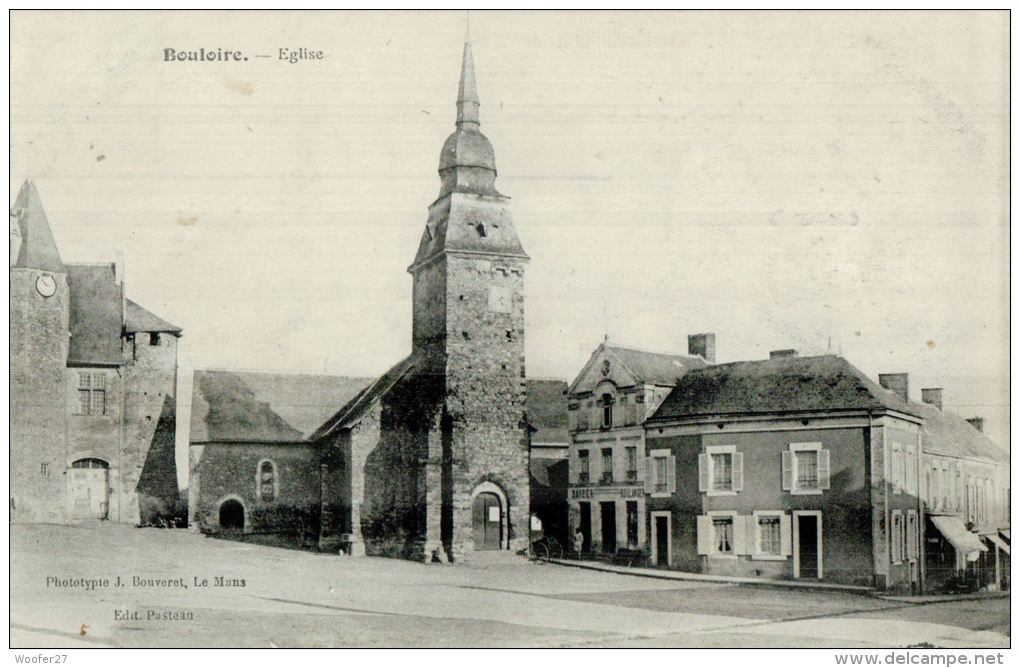 CPA BOULOIRE , La Place De L'église - Bouloire