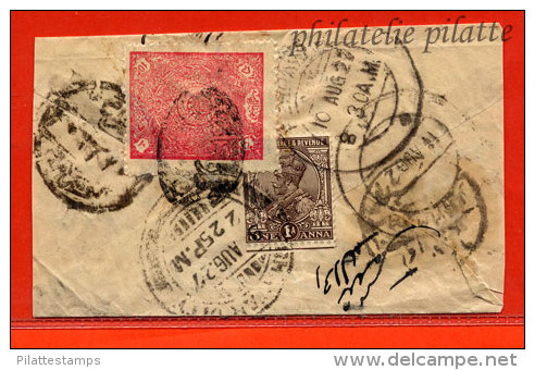 AFGHANISTAN MIXTE INDE ANGLAISE LETTRE DE 1927 - Afghanistan