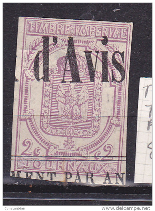 FRANCE TIMBRE POUR JOURNEAUX N° 1 2C LILAS OBL - Journaux