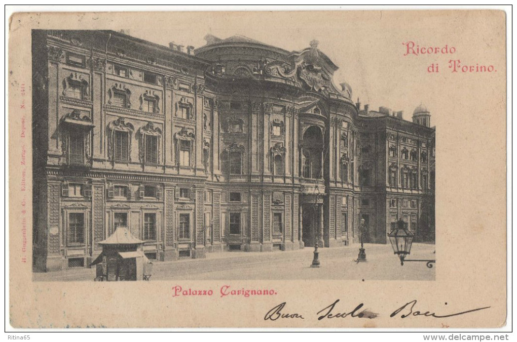 TO11 !!! TORINO PALAZZO CARIGNANO 1901 F.P. !!! - Palazzo Carignano