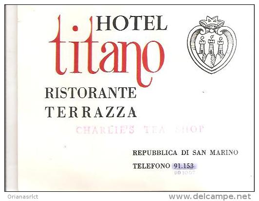 75790)hotel Titano Pubblicita' Omaggio Serie Olimpiadi - Variétés Et Curiosités