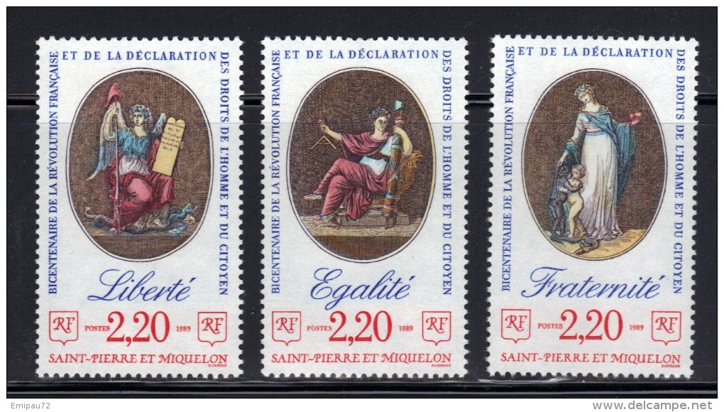 SAINT PIERRE ET MIQUELON- Y&T N°499 à 501- Neufs Sans Charnière ** - Unused Stamps