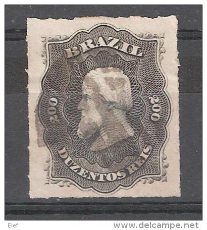 BRAZIL / Brasil Brésil , 1876, Yvert N° 35 , 200 R Noir Percé En Ligne, Obl , TB - Usados