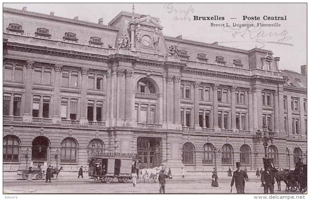 BRUXELLES Poste Central Brevet L. Duparque Florenville Orig.Fotokarte 1905 Sondermarke - Monuments, édifices