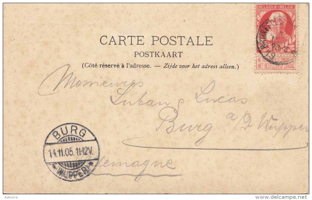 BRUXELLES Poste Central Brevet L. Duparque Florenville Orig.Fotokarte 1905 Sondermarke - Monuments, édifices