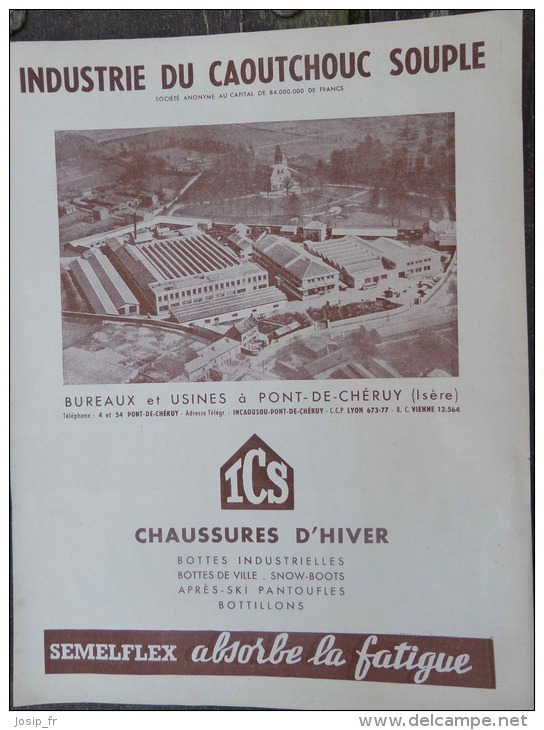 CAOUTCHOUC: Catalogue Ets ICS Chaussures PONT-DE-CHéRUY (Isère) - Publicités