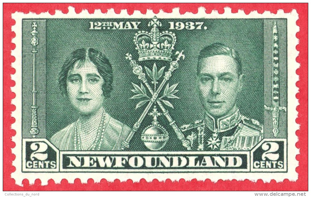 Newfoundland #  230 - 2 Cents - Mint - Dated  1937 - Coronation Issue /  Émission Du Couronnement - 1908-1947