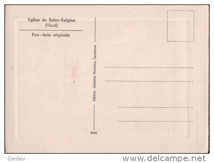 Saint-Sulpice, Eglise, Eau Forte C. Lambert (2292) - Saint-Sulpice