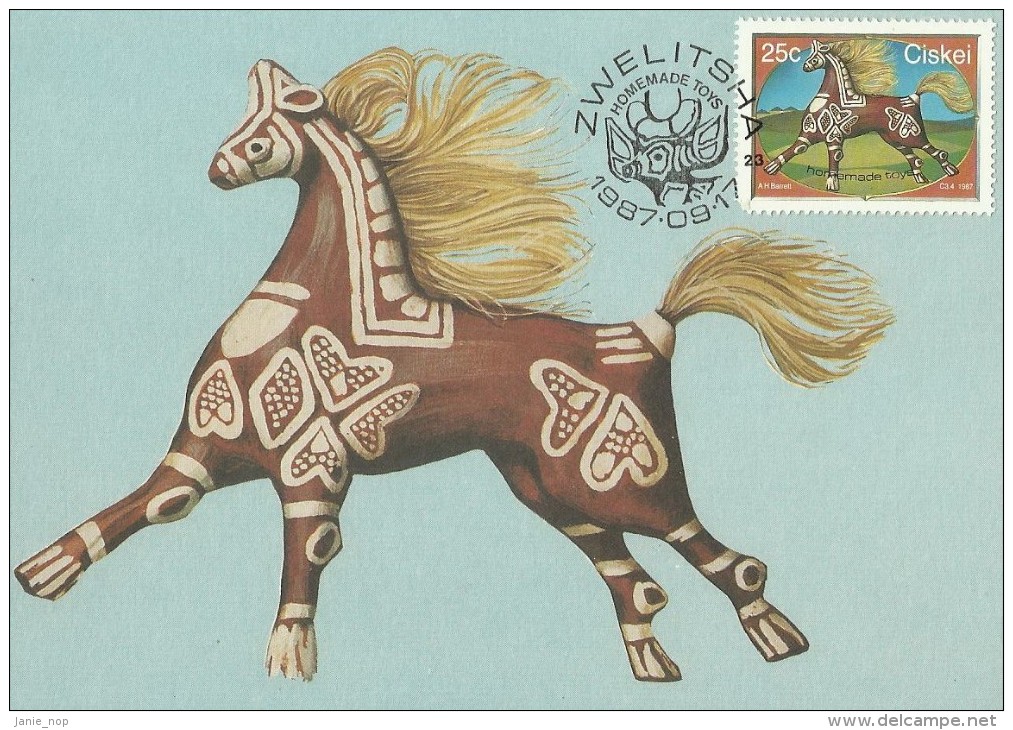 Ciskei 1987 Horse Toy, Maximum Card - Ciskei