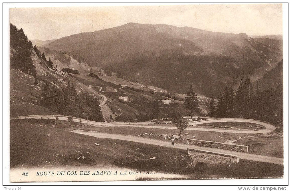 § PROMO § 73 - Route Du Col Des Aravis à La Giettaz Animée écrite Timbrée - Autres & Non Classés